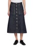 Main View - Click To Enlarge - Y'S - Front Button Denim Midi Skirt