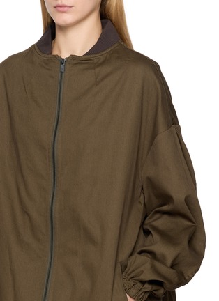  - Y'S - U-Long Ribbed Trim Cotton Blouson