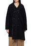 Y'S Double Breasted Raw Edge Coat