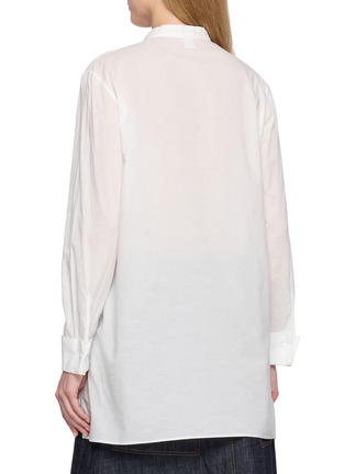 Back View - Click To Enlarge - Y'S - Stand Collar String Cotton Shirt