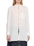 Main View - Click To Enlarge - Y'S - Stand Collar String Cotton Shirt