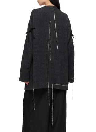 Back View - Click To Enlarge - Y'S - Dropped Shoulder Contrast Stitch Jacket