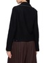 Back View - Click To Enlarge - Y'S - Oversized Raw Edge Moto Jacket