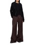 Figure View - Click To Enlarge - Y'S - Oversized Raw Edge Moto Jacket
