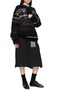 Figure View - Click To Enlarge - Y'S - Fringed Tyrolean Henley Neck Knit Sweater
