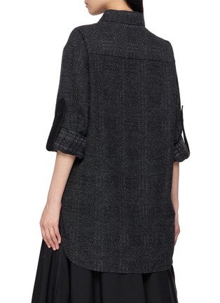 Back View - Click To Enlarge - Y'S - Herringbone Sleeve Tab Military Shirt