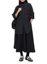 Figure View - Click To Enlarge - Y'S - Herringbone Sleeve Tab Military Shirt