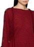  - Y'S - Button Up Sleeve Boat Neck Sweater