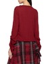 Back View - Click To Enlarge - Y'S - Button Up Sleeve Boat Neck Sweater