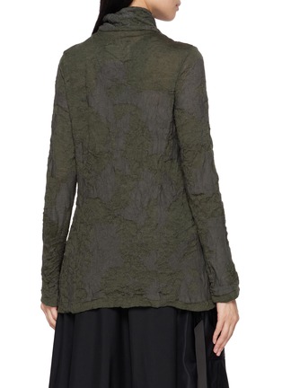 Back View - Click To Enlarge - Y'S - Textured Drape Collar Blazer