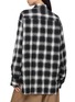 Back View - Click To Enlarge - Y'S - Geometric Plaid Stand Collar Shirt