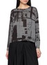 Y'S Long Sleeve Abstract Graphic Round Neck T-Shirt