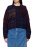 Y'S Tyrolean Patchwork Intarsia Knit Cardigan