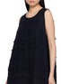  - Y'S - Sleeveless Frayed Chequered Knit Maxi Dress
