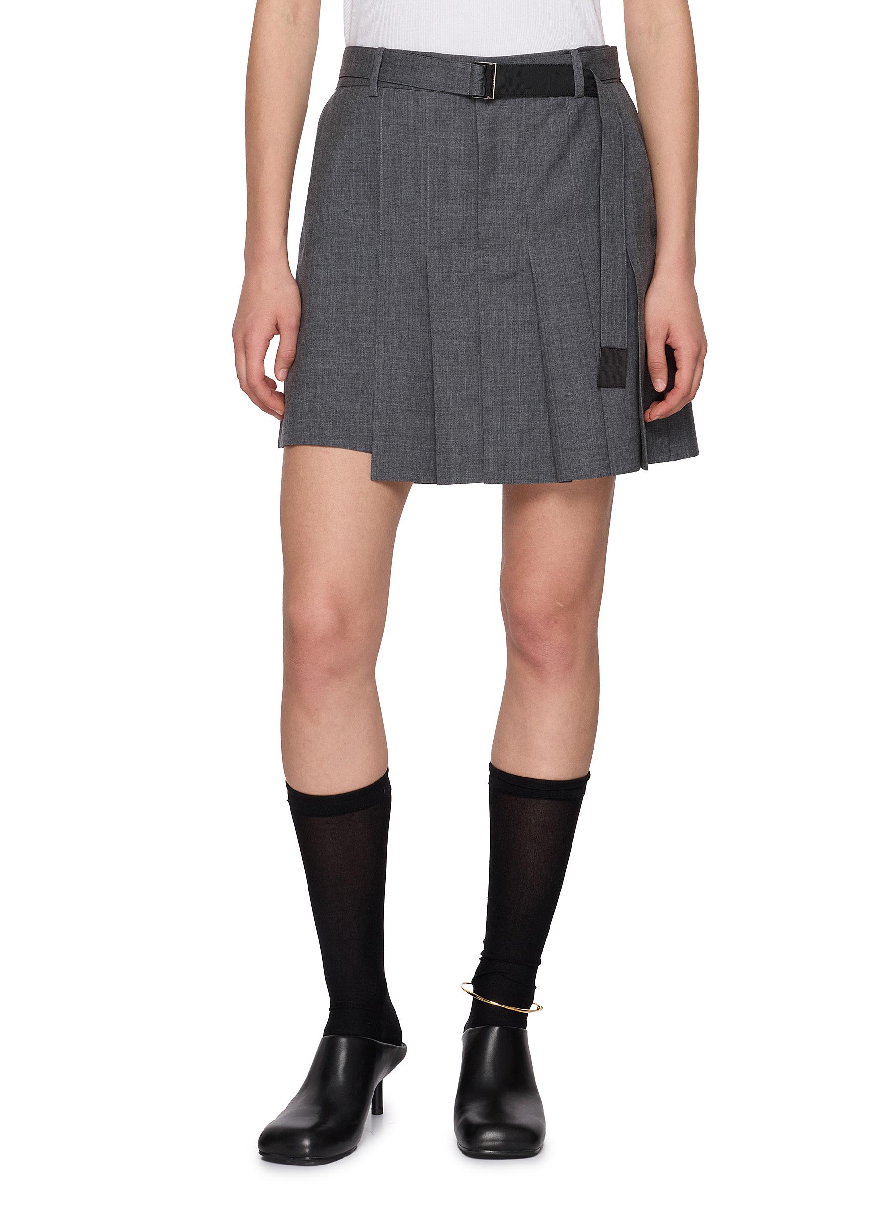 SACAI | Pleated Wool Suiting Shorts | Women | Lane Crawford