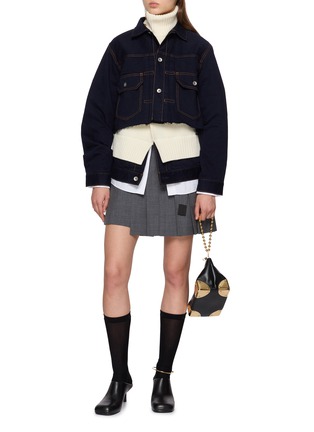 Figure View - Click To Enlarge - SACAI - Pleated Wool Suiting Shorts