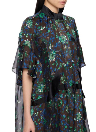  - SACAI - Floral Print Contrast Panel Dress
