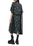 Back View - Click To Enlarge - SACAI - Floral Print Contrast Panel Dress
