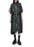 SACAI Floral Print Contrast Panel Dress
