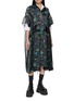 Figure View - Click To Enlarge - SACAI - Floral Print Contrast Panel Dress