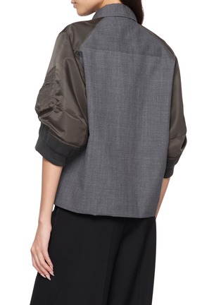 Back View - Click To Enlarge - SACAI - Hybrid Nylon Suit Shirt