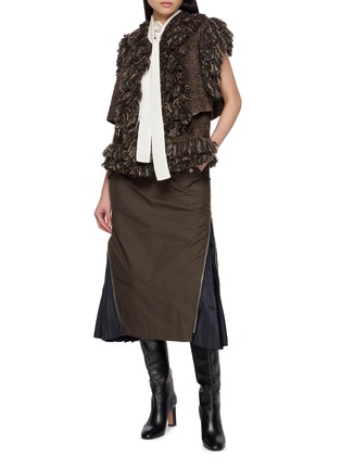 Figure View - Click To Enlarge - SACAI - Zip Detail Midi Skirt
