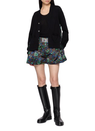 Figure View - Click To Enlarge - SACAI - Floral Print Knit Cardigan