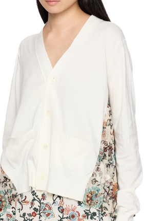  - SACAI - Floral Print Knit Cardigan