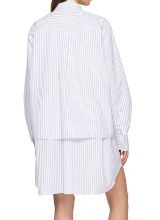 Back View - Click To Enlarge - SACAI - Striped Poplin Mini Dress
