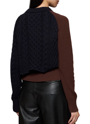 Back View - Click To Enlarge - SACAI - Colour Block Knit Pullover