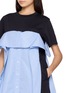  - SACAI - Hybrid Poplin Jersey Long T-shirt