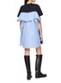 Back View - Click To Enlarge - SACAI - Hybrid Poplin Jersey Long T-shirt