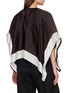 Back View - Click To Enlarge - SACAI - Short Sleeve Contrast Trim Satin Cotton Jersey Top