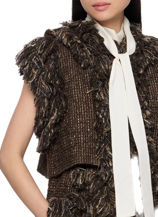  - SACAI - Fringed Tweed Vest