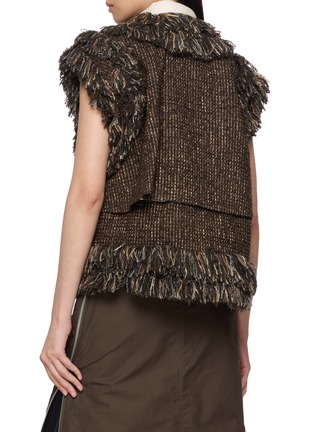 Back View - Click To Enlarge - SACAI - Fringed Tweed Vest