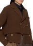  - SACAI - Double Breasted Layered Wool Knit Suiting Jacket