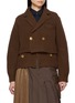 SACAI Double Breasted Layered Wool Knit Suiting Jacket