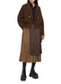 Figure View - Click To Enlarge - SACAI - Double Breasted Layered Wool Knit Suiting Jacket