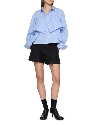 Figure View - Click To Enlarge - SACAI - Poplin Striped Shirt