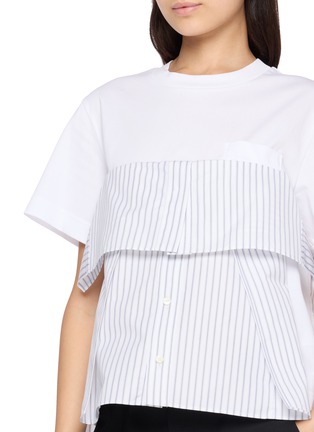  - SACAI - Hybrid Poplin Jersey T-shirt