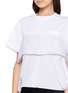  - SACAI - Hybrid Poplin Jersey T-shirt