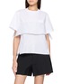 SACAI Hybrid Poplin Jersey T-shirt