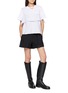 Figure View - Click To Enlarge - SACAI - Hybrid Poplin Jersey T-shirt