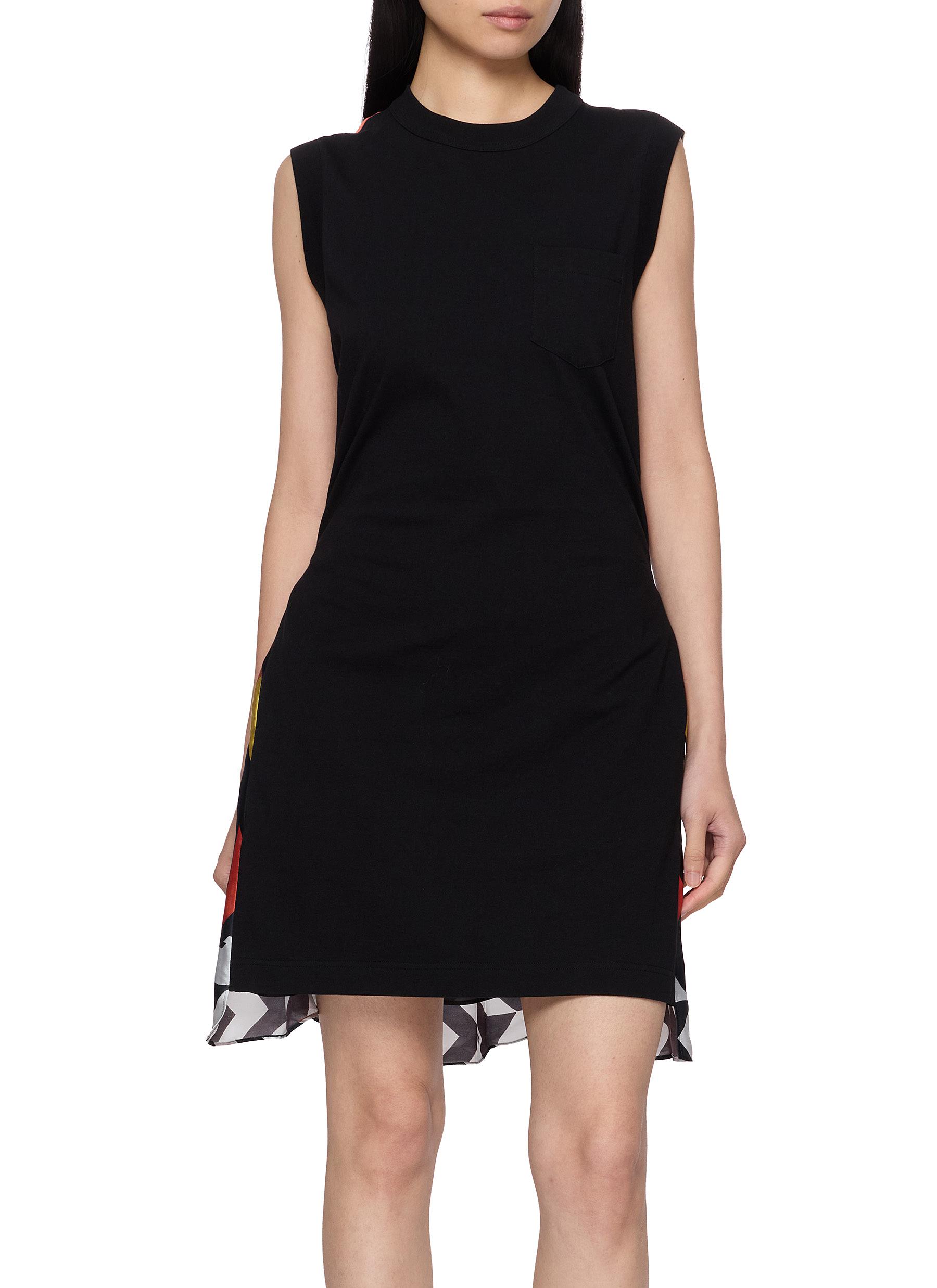 SACAI | X A.P.C. Sleeveless Contrast Panel Dress | Women