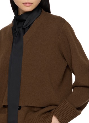  - SACAI - Hybrid Layered Scarf Neck Cardigan