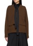 SACAI Hybrid Layered Scarf Neck Cardigan