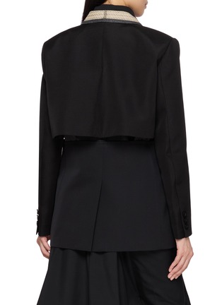 Back View - Click To Enlarge - SACAI - Hybrid Double Faced Tailored Jacket