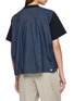 Back View - Click To Enlarge - SACAI - Hybrid Cotton Jersey Denim Back Panel T-shirt