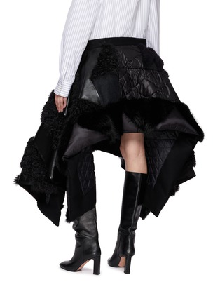 Back View - Click To Enlarge - SACAI - X A.P.C. Quilted Patchwork Skirt