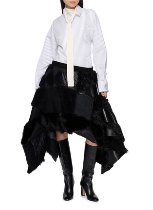 Figure View - Click To Enlarge - SACAI - X A.P.C. Quilted Patchwork Skirt